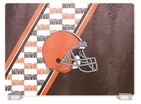 CLEVELAND BROWNS TEMPERED GLASS CUTTING BOARD