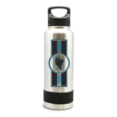 CAROLINA PANTHERS SS STAINLESS STEEL DOUBLE WALL INSULATED THERMO WATER BOTTLE  - (34 oz)