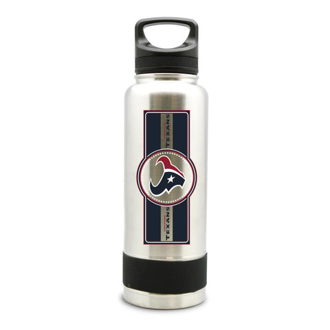 HOUSTON TEXANS SS STAINLESS STEEL DOUBLE WALL INSULATED THERMO WATER BOTTLE  - (34 oz)