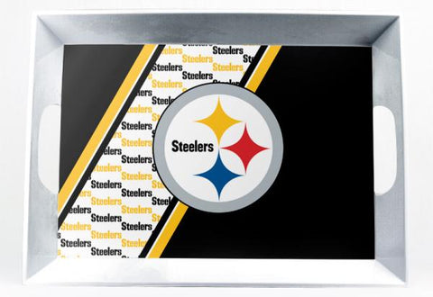 PITTSBURGH STEELERS MELAMINE SERVING TRAY 18x12x3