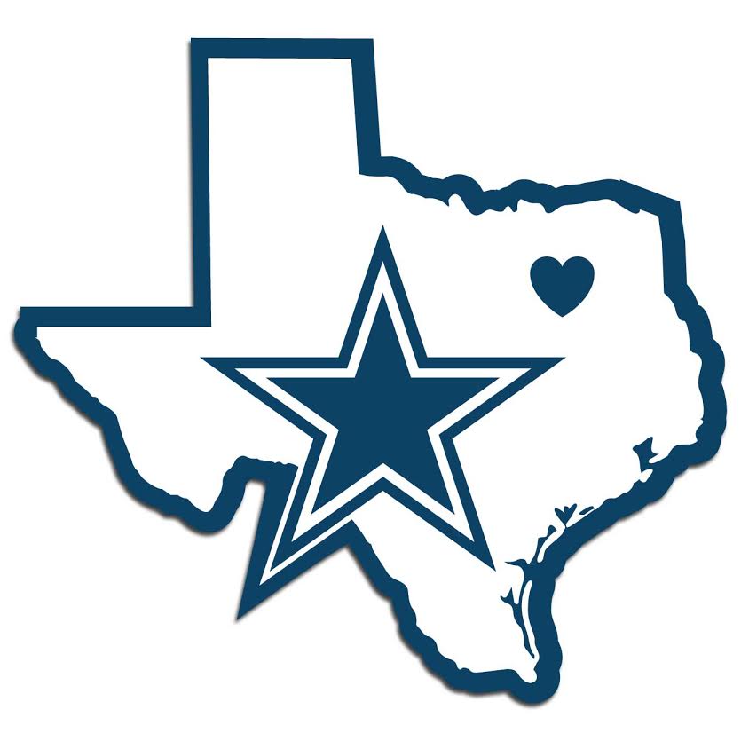 Dallas Cowboys Logo with state sign 