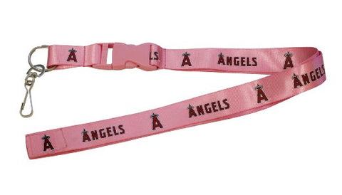 Los Angeles Angels Lanyard - Breakaway with Key Ring - Pink