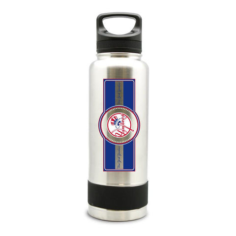 NEW YORK YANKEES SS STAINLESS STEEL DOUBLE WALL INSULATED THERMO WATER BOTTLE  - (34 oz)