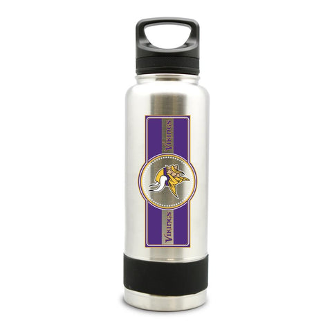 MINNESOTA VIKINGS SS STAINLESS STEEL DOUBLE WALL INSULATED THERMO WATER BOTTLE  - (34 oz)