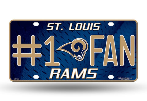 Los Angeles Rams License Plate #1 Fan St. Louis Throwback