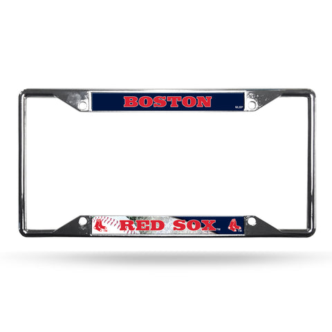 Boston Red Sox License Plate Frame Chrome EZ View