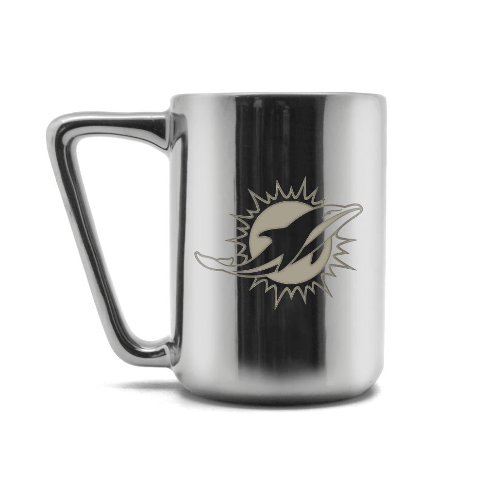 MIAMI DOLPHINS CERAMIC MUG W LASER ENGRAVED LOGO 16 OZ. – SPORTS NATION