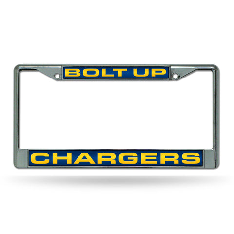 Los Angeles Chargers "Bolt Up" Laser Chrome Frame