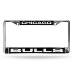 Bulls Laser Chrome Frame  - Black Background With White Letters