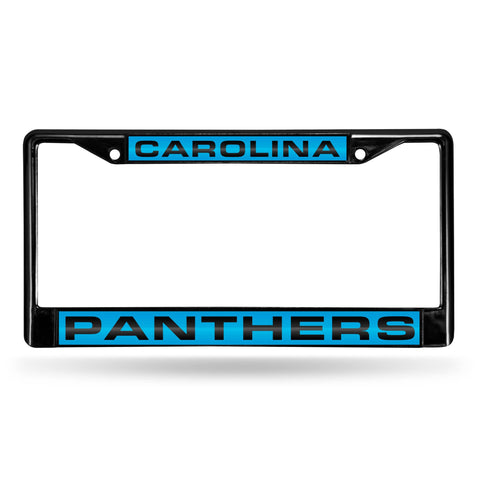 Carolina Panthers Black Laser Chrome Frame
