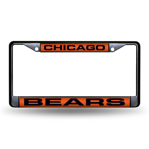 Chicago Bears Black Laser Chrome Frame