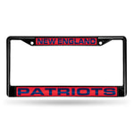 New England Patriots Black Laser Chrome Frame