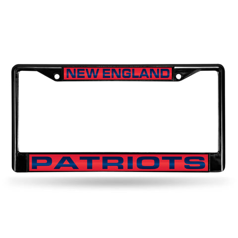 New England Patriots Black Laser Chrome Frame