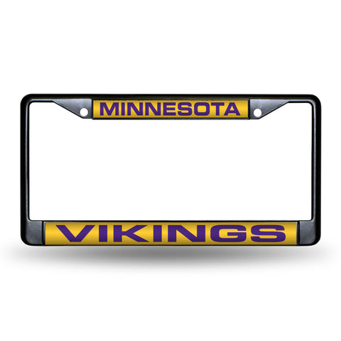 Minnesota Vikings Black Laser Chrome Frame