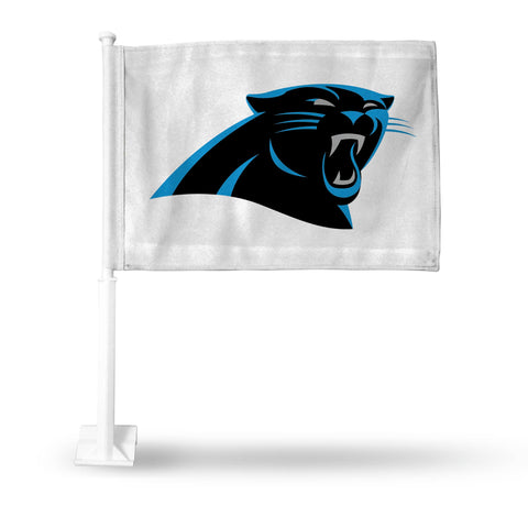 Carolina Panthers White Car Flag