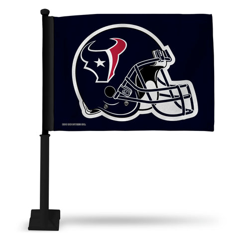 Houston Texans Blue Car Flag-Black Pole
