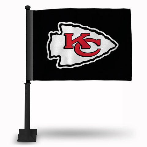 Kansas City Chiefs Arrowhead On Black Car Flag