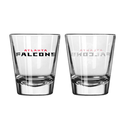 Atlanta Falcons 2Oz Satin Etch Shot Glasses