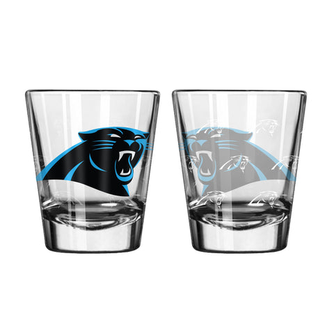 Carolina Panthers 2Oz Satin Etch Shot Glasses