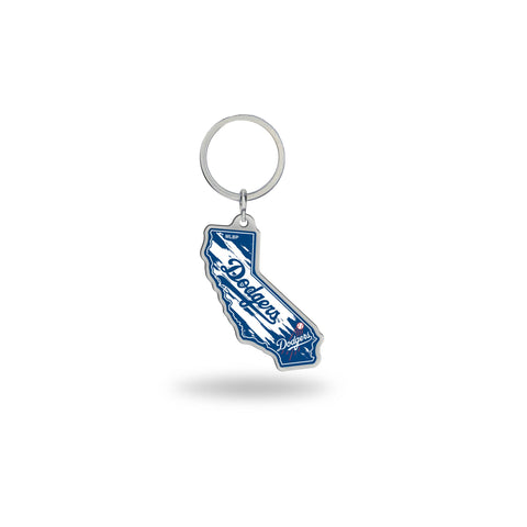 Dodgers - California State Shaped Keychain