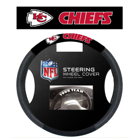 NFL Kansas City Chiefs Poly-Suede Steering Wheel Cover