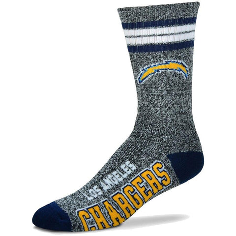 Men's Los Angeles Chargers For Bare Feet Gray Got Marble Crew Socks
