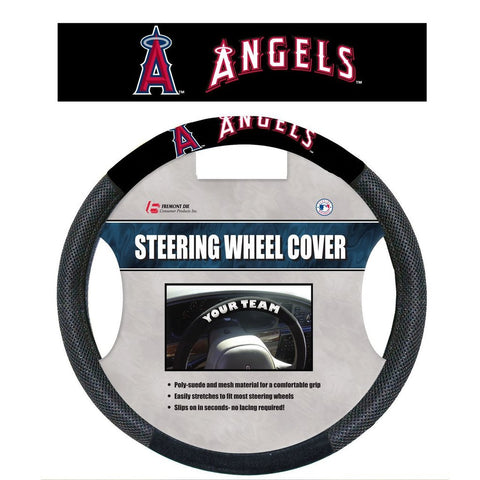MLB Los Angeles Angels Poly-Suede Steering Wheel Cover