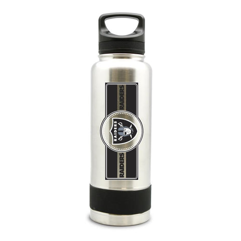 OAKLAND RAIDERS SS STAINLESS STEEL DOUBLE WALL INSULATED THERMO WATER BOTTLE  - (34 oz)