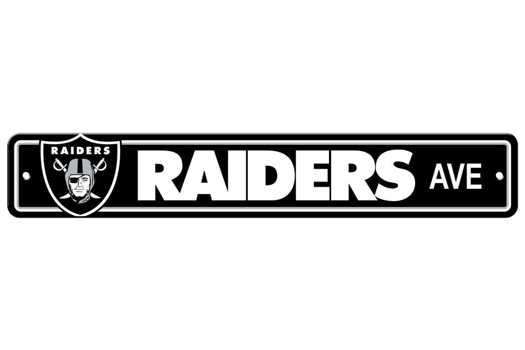 NFL Round Distressed Sign: Oakland Raiders