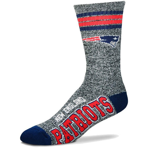 Men's New England Patriots For Bare Feet Gray Got Marble Crew Socks
