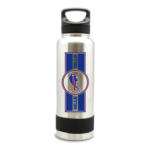 BUFFALO BILLS SS STAINLESS STEEL DOUBLE WALL INSULATED THERMO WATER BOTTLE  - (34 oz)