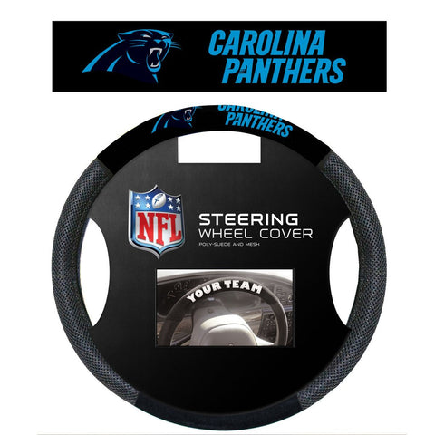 NFL Carolina Panthers Poly-Suede Steering Wheel Cover