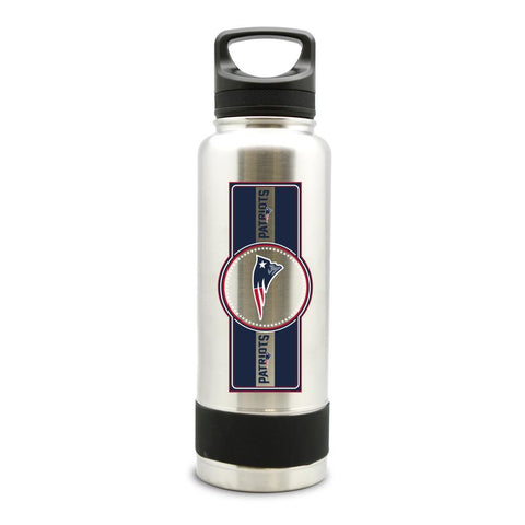 NEW ENGLAND PATRIOTS  SS STAINLESS STEEL DOUBLE WALL INSULATED THERMO WATER BOTTLE  - (34 oz)