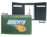 Charlotte Bobcats Wallet Trifold Embroidered Leather