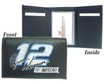 Ryan Newman Wallet Trifold Embroidered Leather