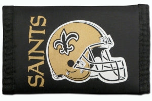 New Orleans Saints Nylon Trifold Wallet Alternate
