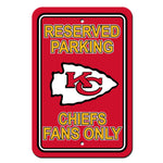 NFL Kansas City Chiefs Reserved Parking Sign
