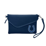 Indianapolis Colts Fold Over Crossbody Pebble (Navy)