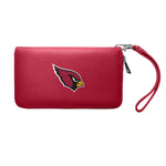 Arizona Cardinals Zip Organizer Wallet Pebble (Dark Red)