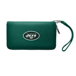 New York Jets Zip Organizer Wallet Pebble (Green)