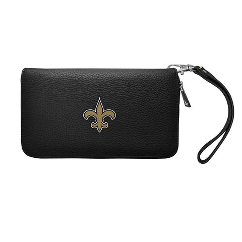 New Orleans Saints Zip Organizer Wallet Pebble (Black)