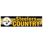 Pittsburgh Steelers Decal 3x12 Bumper Strip Style Steel Country Design