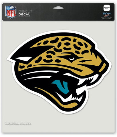 Jacksonville Jaguars Decal 8x8 Die Cut Color