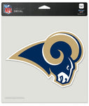 Los Angeles Rams Die-Cut Decal - 8x8 Color