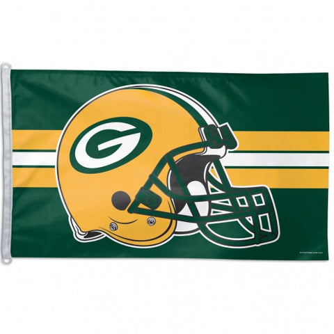Green Bay Packers Flag 3x5 Helmet