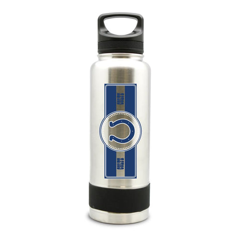 INDIANAPOLIS COLTS SS STAINLESS STEEL DOUBLE WALL INSULATED THERMO WATER BOTTLE  - (34 oz)
