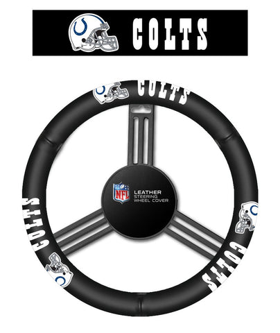 NFL Indianapolis Colts Leather Steering Wheel Cover