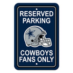 NFL Dallas Cowboys Reserved Parking Sign
