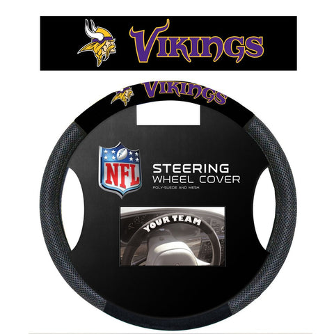 NFL Minnesota Vikings Poly-Suede Steering Wheel Cover