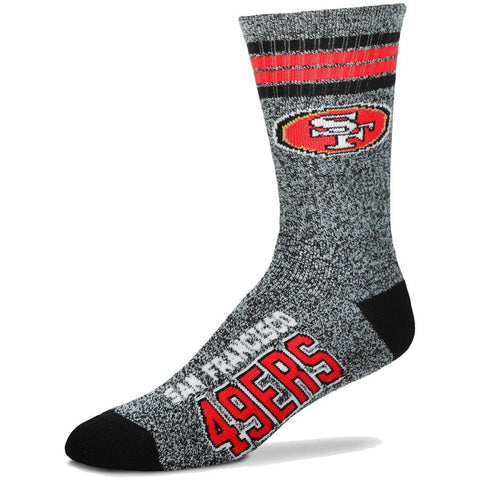 Men's San Francisco 49ers For Bare Feet Gray Got Marble Crew Socks